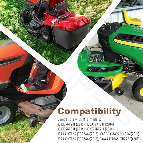 Miniatura 7 de 783-08547-0637 Cubierta de cinturón de cubierta de 46 pulgadas compatible con MTD 13AAA1KT066 13AL78KT066 247203744, para Cub Cadet XT1-LT46,