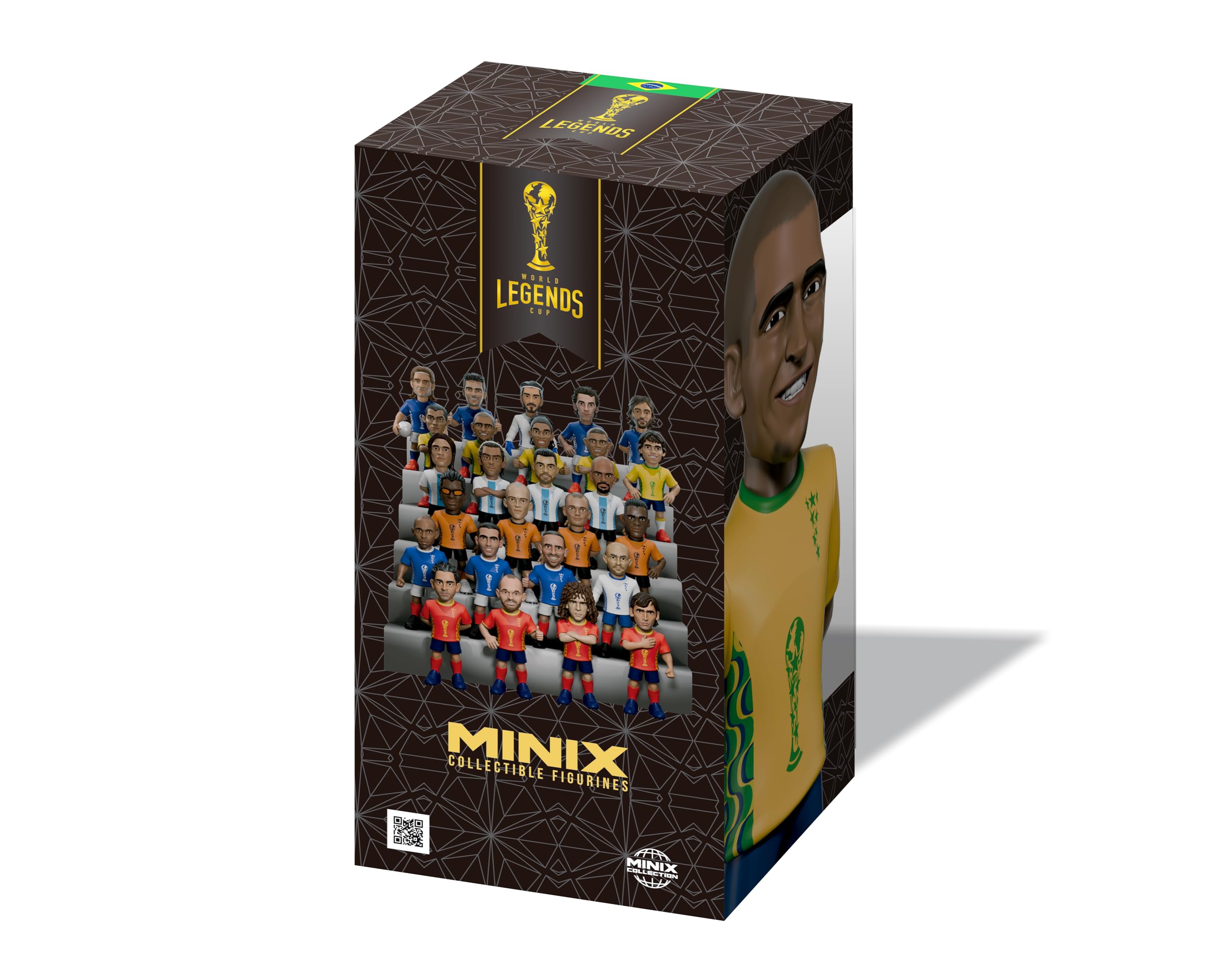 MINIX - Football Legends - Coppa del Mondo di Leggende #119 - Brasile - Roberto Carlos - Personaggio da collezione 12 cm