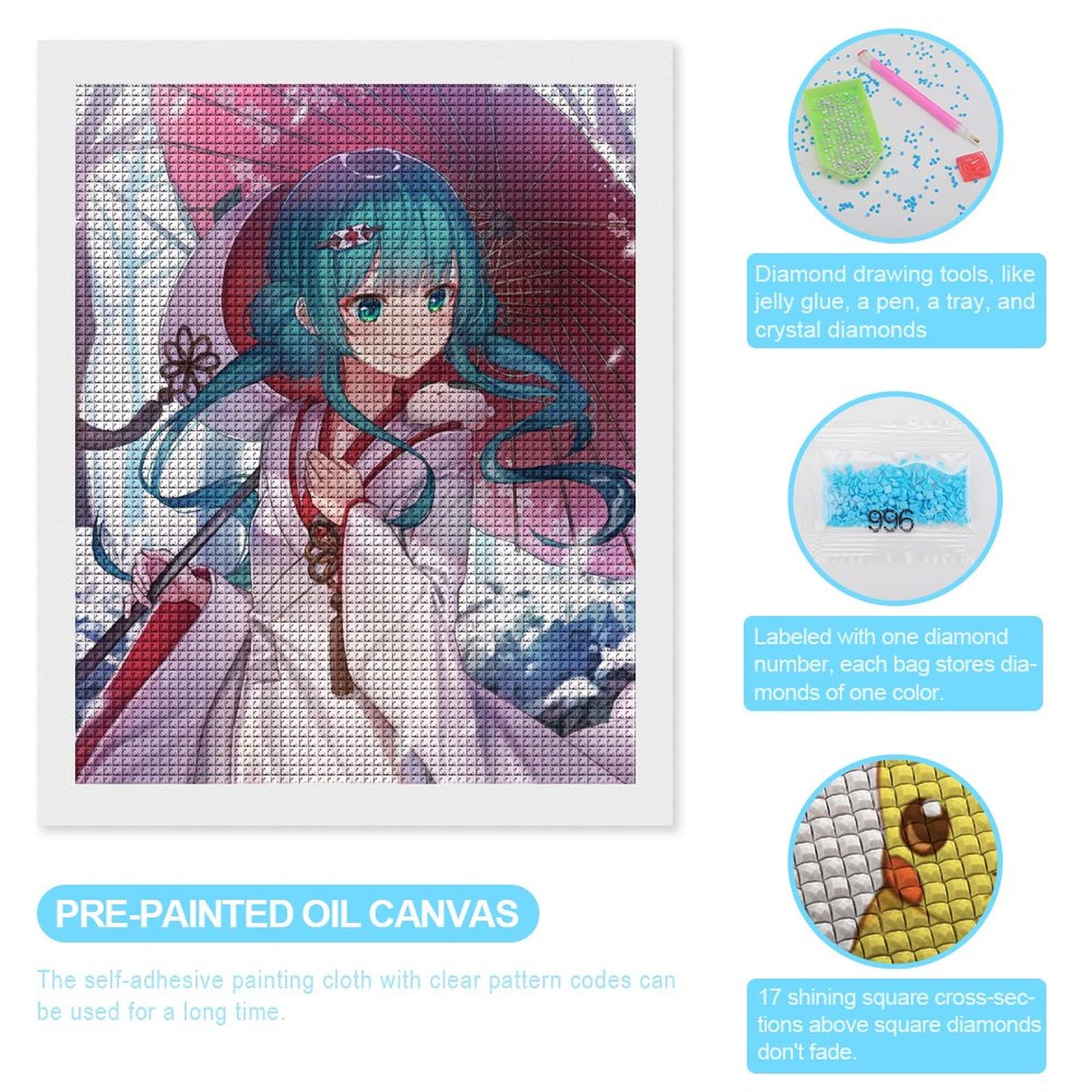Amazon.co.jp: 初音ミク ダイヤモンドアート ダイヤモンド塗装