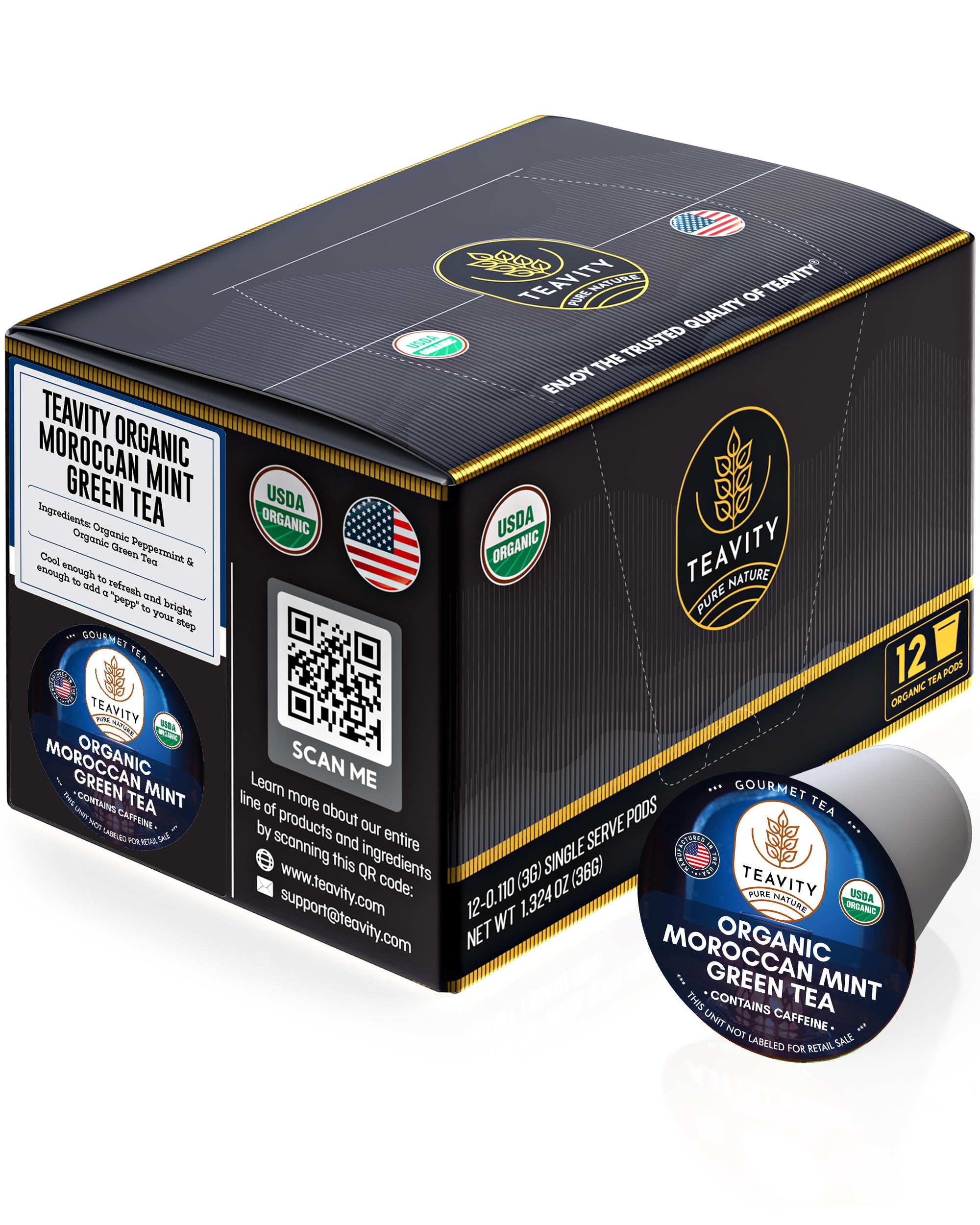 Amazon.com: Organic Moroccan Mint Tea and Green Tea Pods for