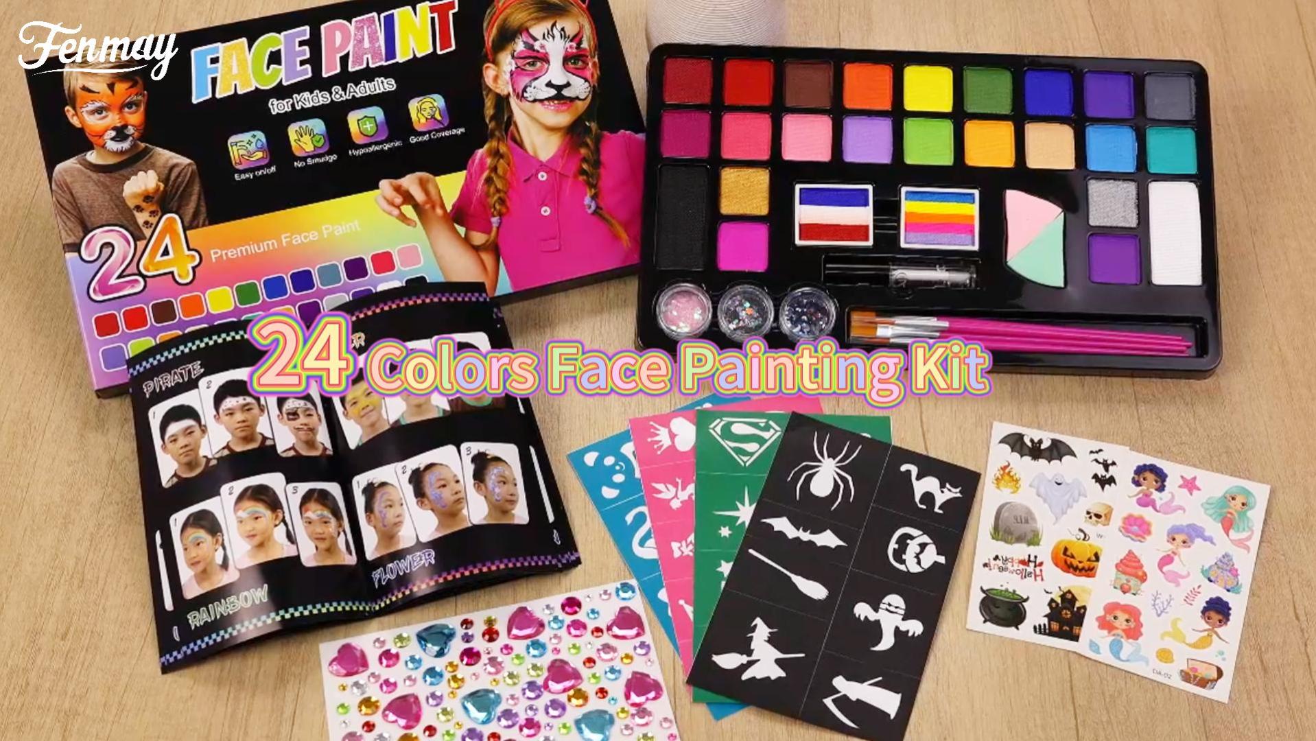 Amazon.com: Fenmay Face Painting Kit for Kids, 24 Colors Washable