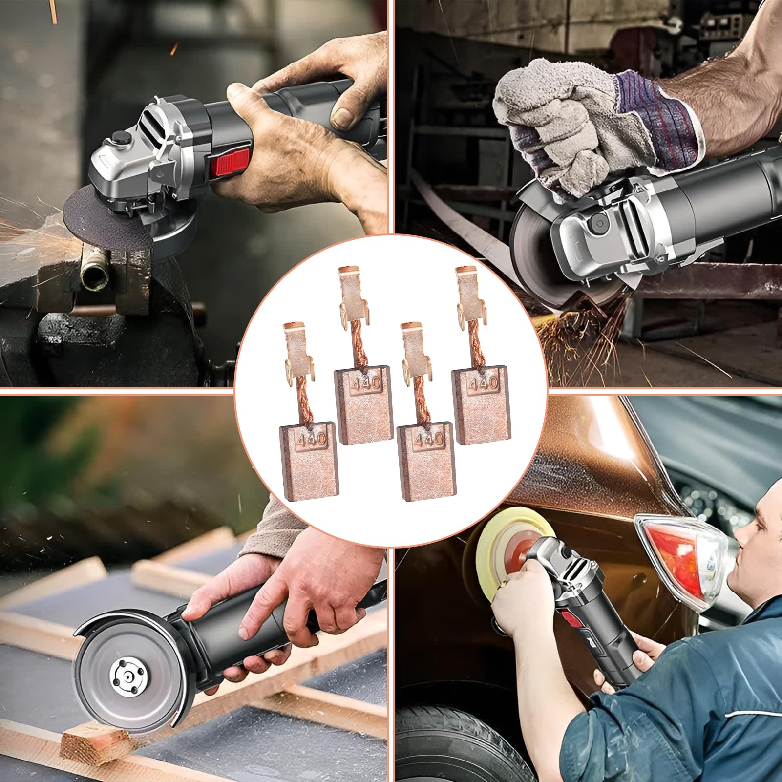 Kohlebürsten Kohle Für Makita CB440 CB448 DTD152RMJ DTD152Z
