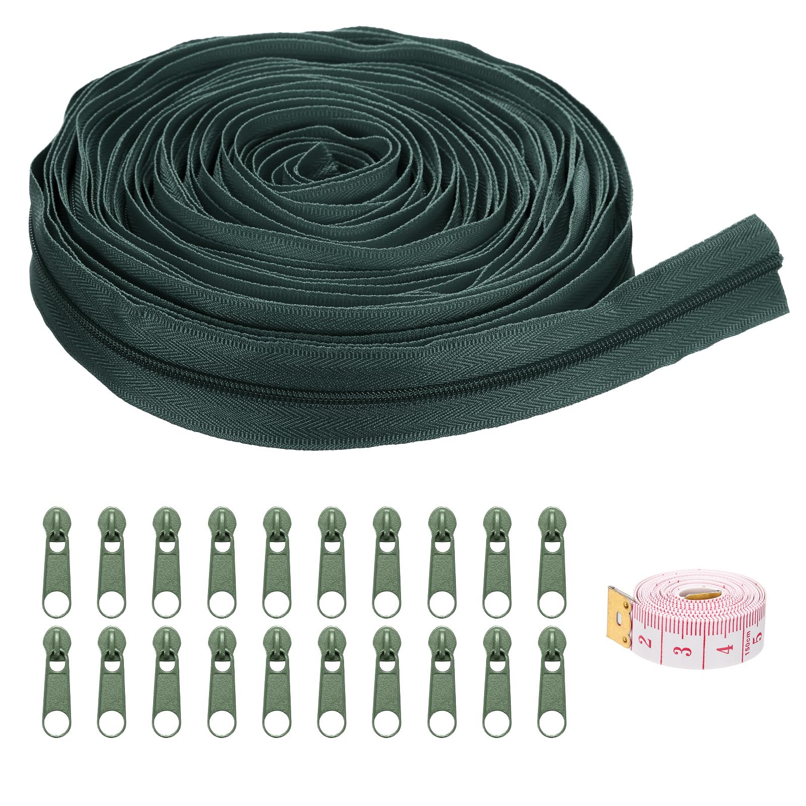 uxcell #3 10 Yards Nylon Coil Zippers