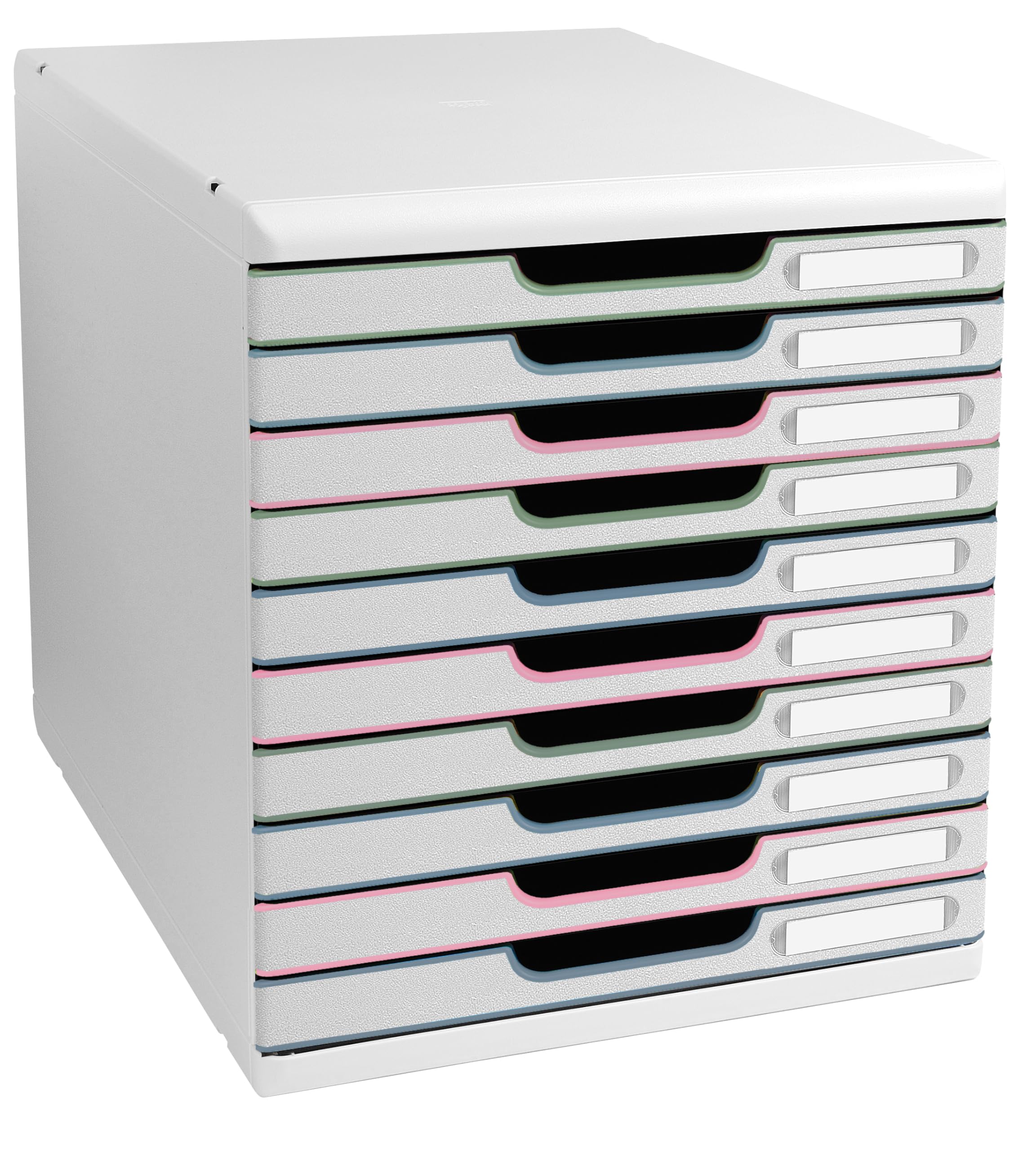 Exacompta - Réf. 302303D - MODULO A4 Autentik - Module de classement 10 tiroirs fermés pour documents A4+ - Dimensions extérieures : Prof. 35 x largeur 28,8 x Hauteur 32 cm - Assortis