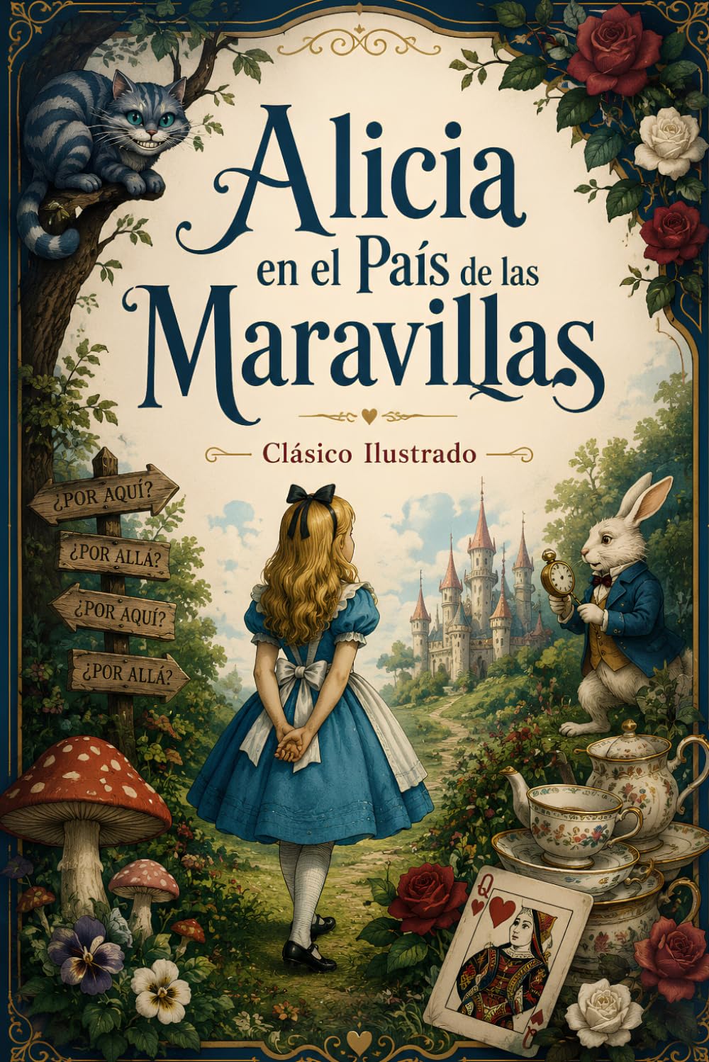 Alicia en el País de las Maravillas (Clásico Ilustrado): Libro clásico de Lewis Carroll con Interior en Color