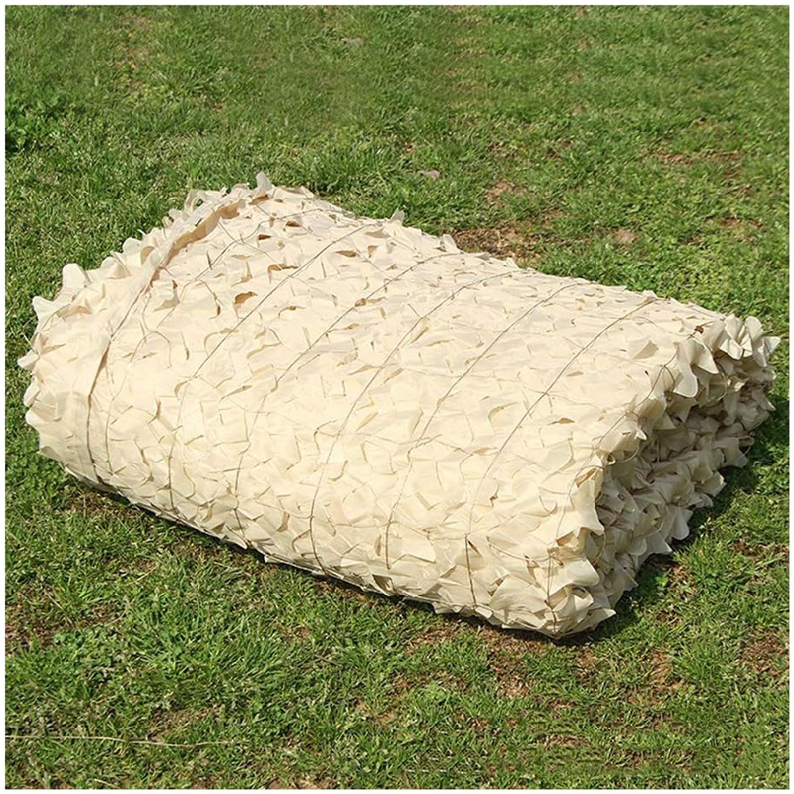 Rete Mimetica Beige, 4x8m Camouflage Tela Netto di Oxford, Rete Ombreggiante per Esterni, Adatto per decorazioni di feste, fotografia, caccia, campeggio, protezione solare