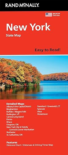 Rand McNally Easy to Read Folded Map: New York State Map
