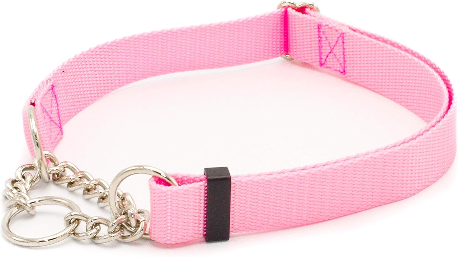 3/4 Inch Chain Martingale Dog Collar Heavy Duty Nylon 3/4" Width Half Check Dog
