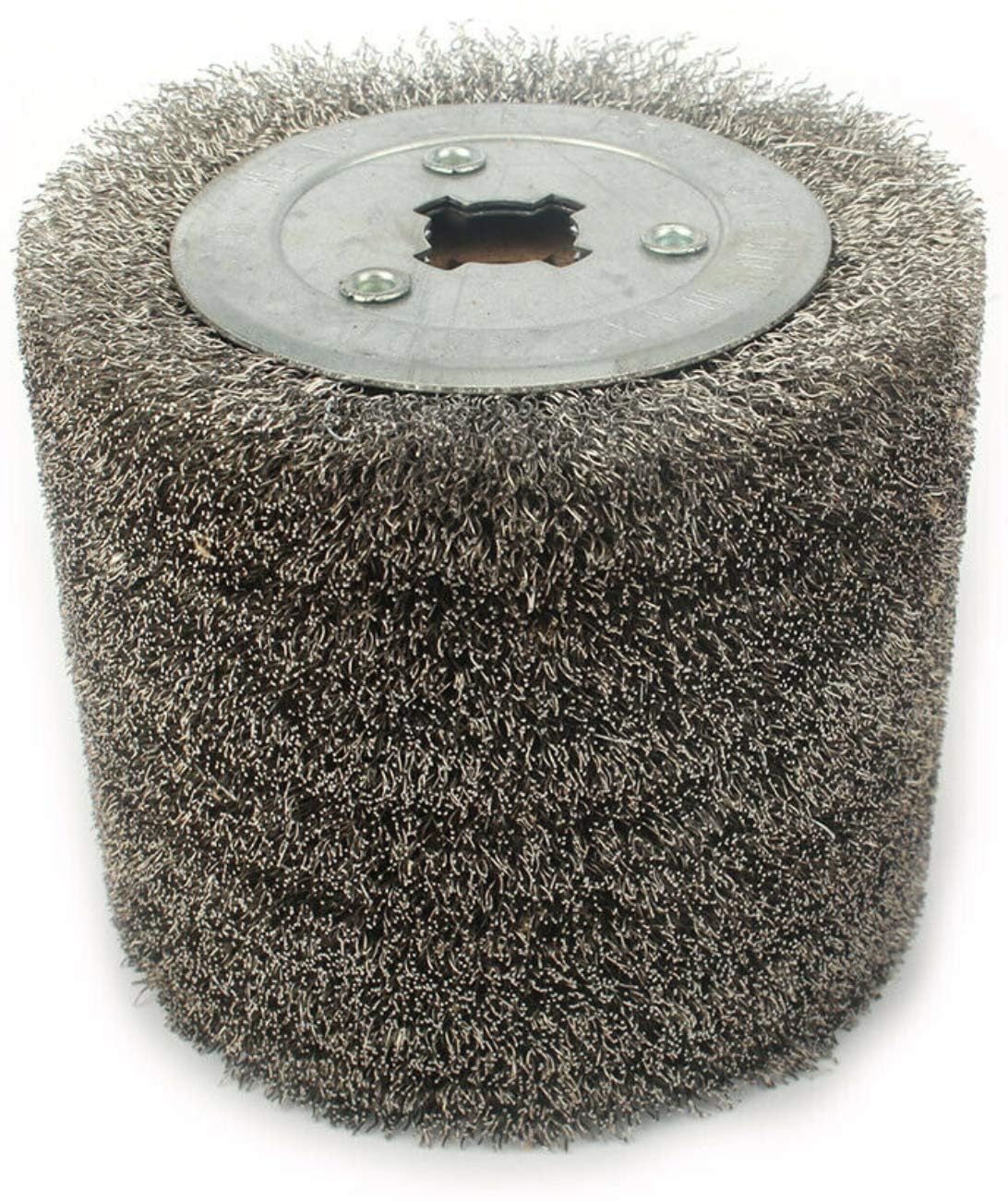 SIGNI 120 mm Edelstahl-Drahtbürstenrad für Metalloberflächen, Polieren, Schleifen, Entfernen von Rost (0,15 Draht)