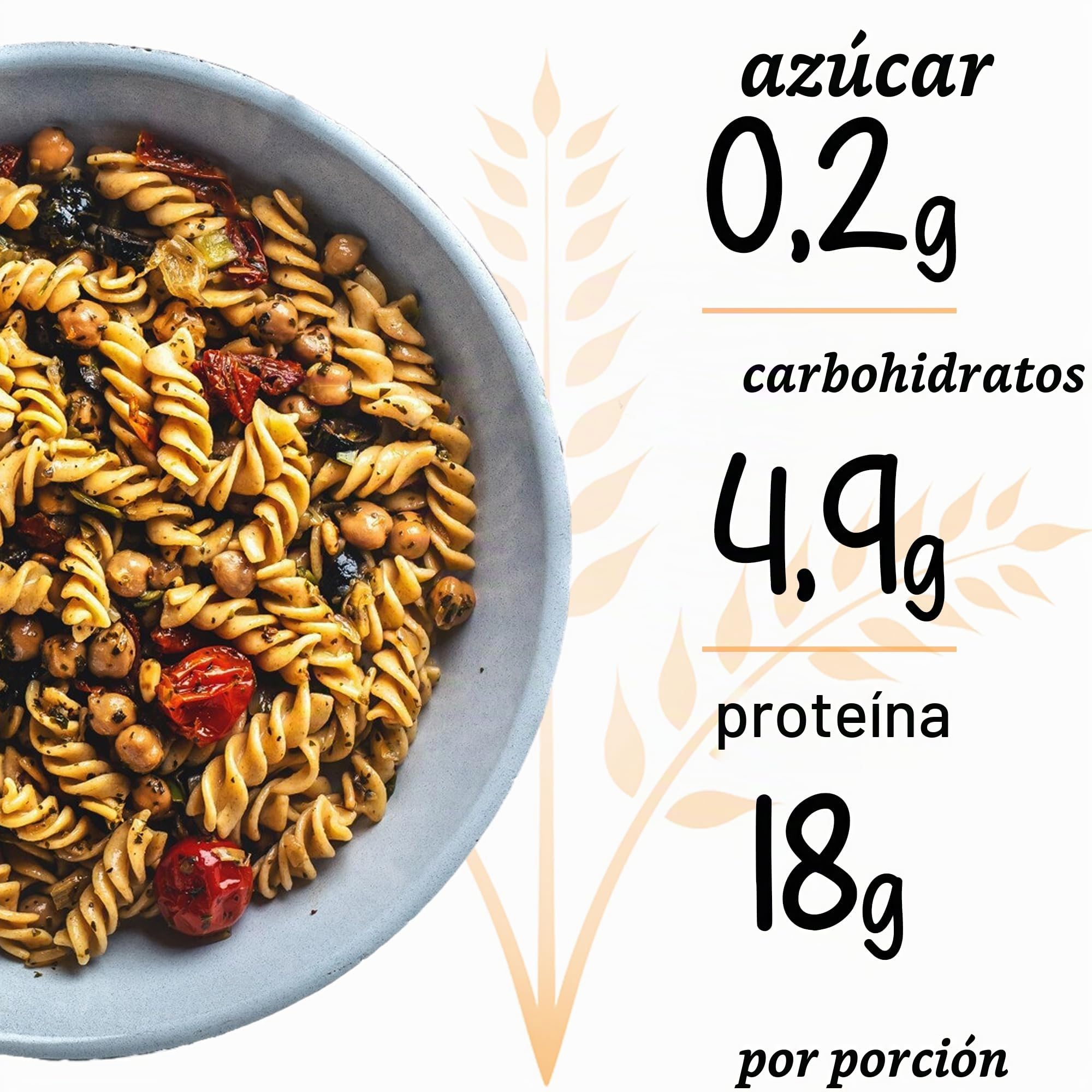 PASTA KETO Line@diet | porciones individuales de 50 g de pasta cetogénico | bajo en carbohidratos y 0,2 g de azúcar, rico en fibra y proteínas (14 Fusilli)
