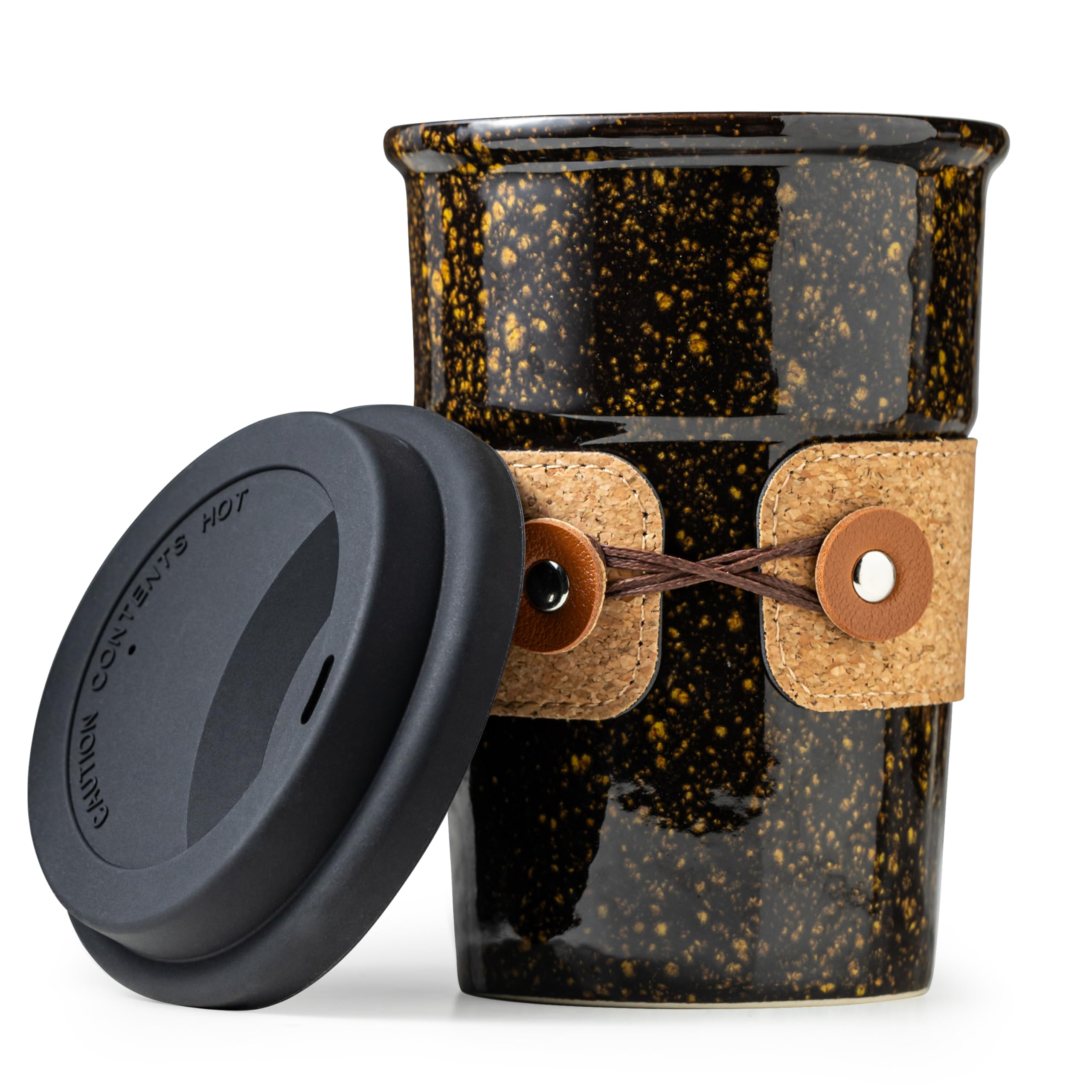 Travel Coffee Mug 16.5 oz Ceramic Tumbler