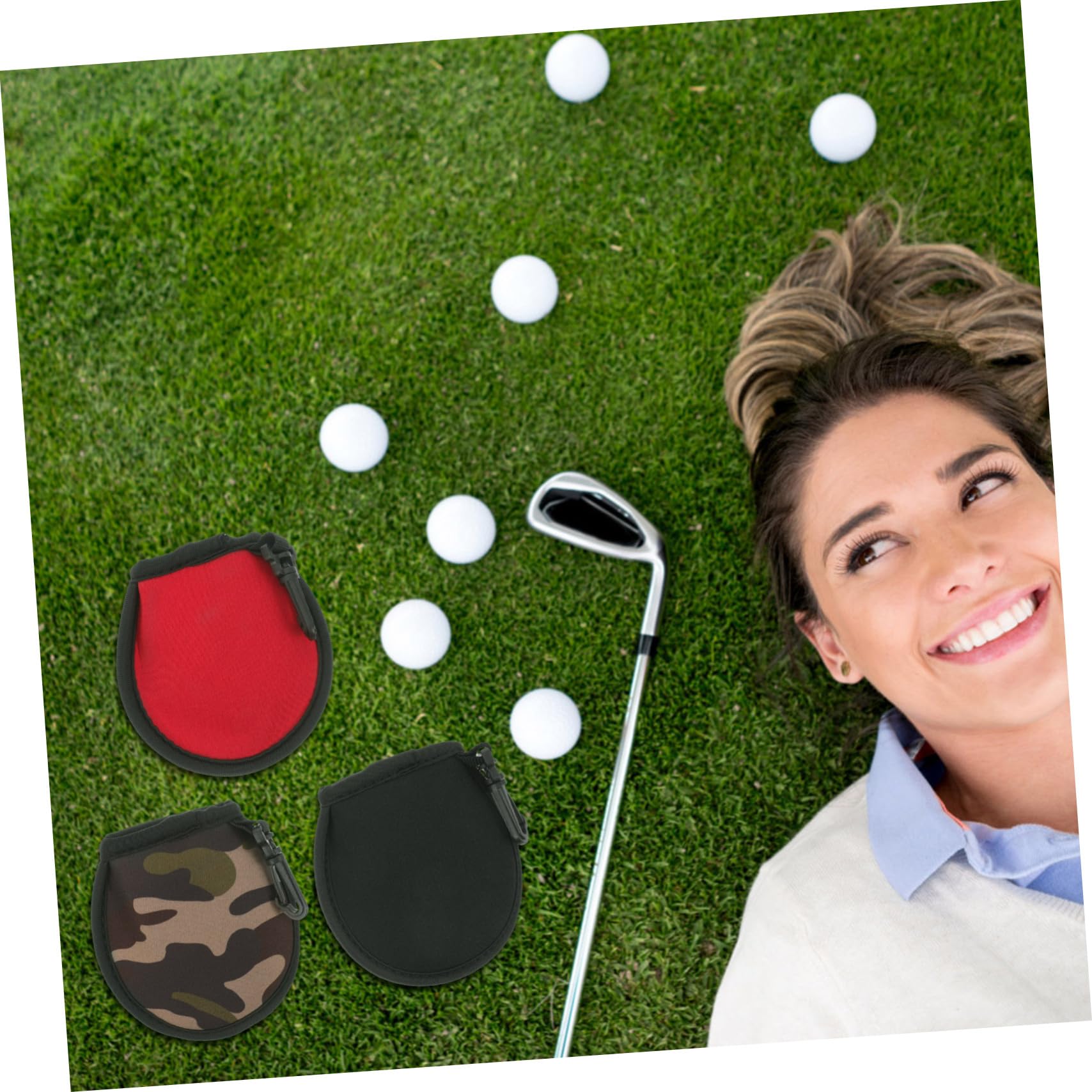 BESPORTBLE Golfzubehör Golfs Ballen Waschbeutel Golfs Ballen Aufbewahrungstasche Leuchtende Golfbälle Reinigungsset Für Golfschläger Golfballreiniger Schutzhülle Für Golf