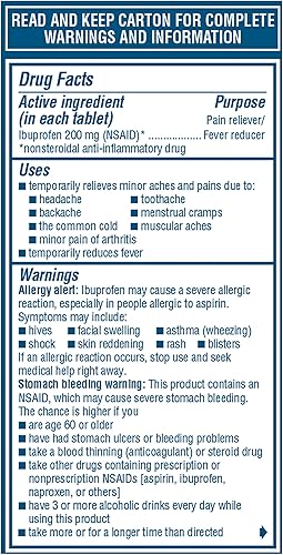 Vista 17 de Advil Analgésico y reductor de fiebre, medicamento para aliviar el dolor con ibuprofeno 200 mg para dolor de cabeza, dolor de espalda, dolor
