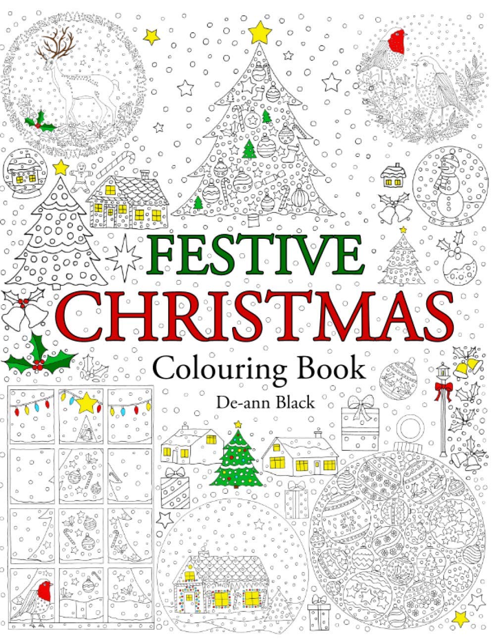 Amazon.com: Festive Christmas: Colouring Book: 9781908072986: Black, De ...