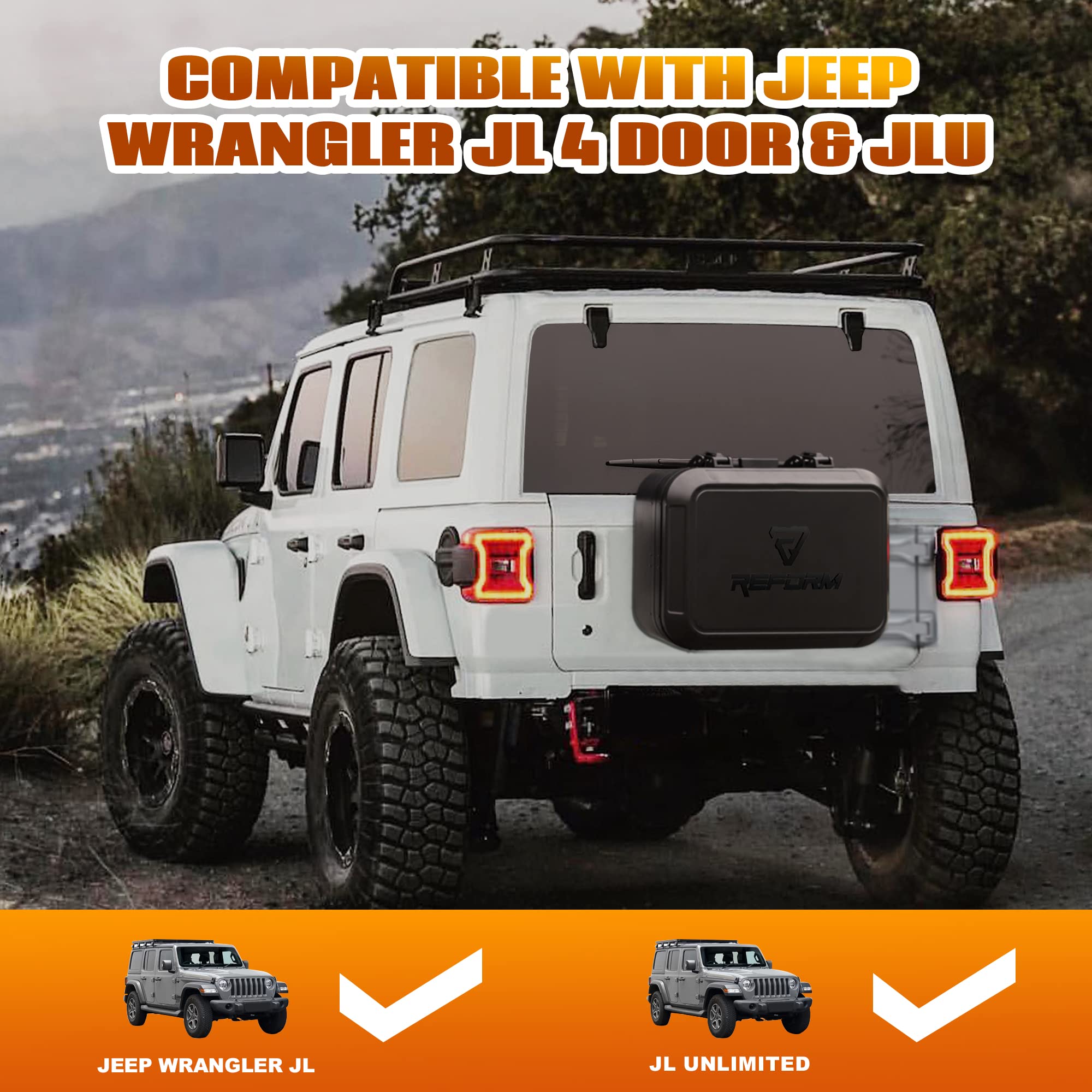 Jeep ラングラー スペアタイヤカバーとルーフ収納 Jeep ラングラー