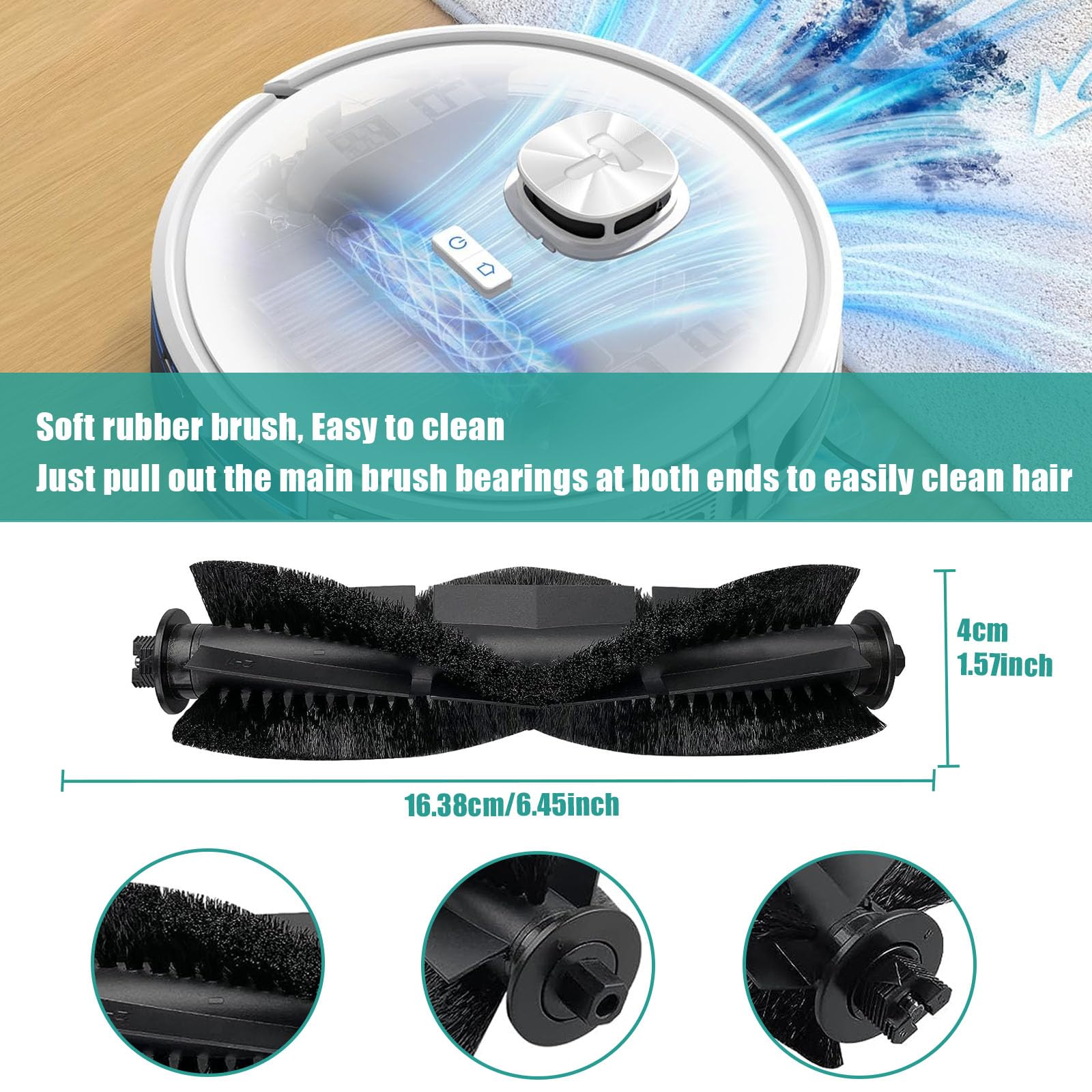 Kit Ricambi Per Robot Aspirapolvere Lubluelu SL60D, Tikom L9000, Laresar L6 Nex, Honiture Q6 SE - Foto 4