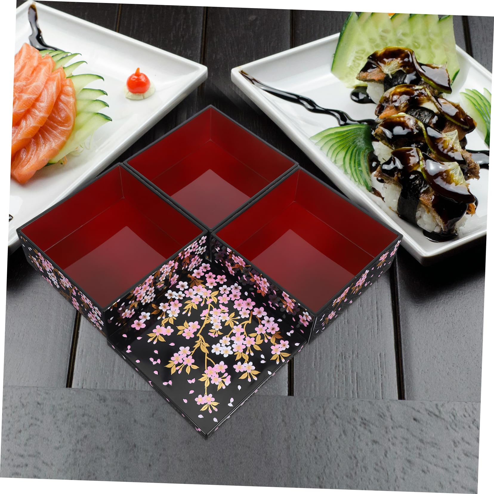 POPETPOP Boîte à Lunch Japonaise Aux Cerises Compartiment à Collations Boîte à Bento