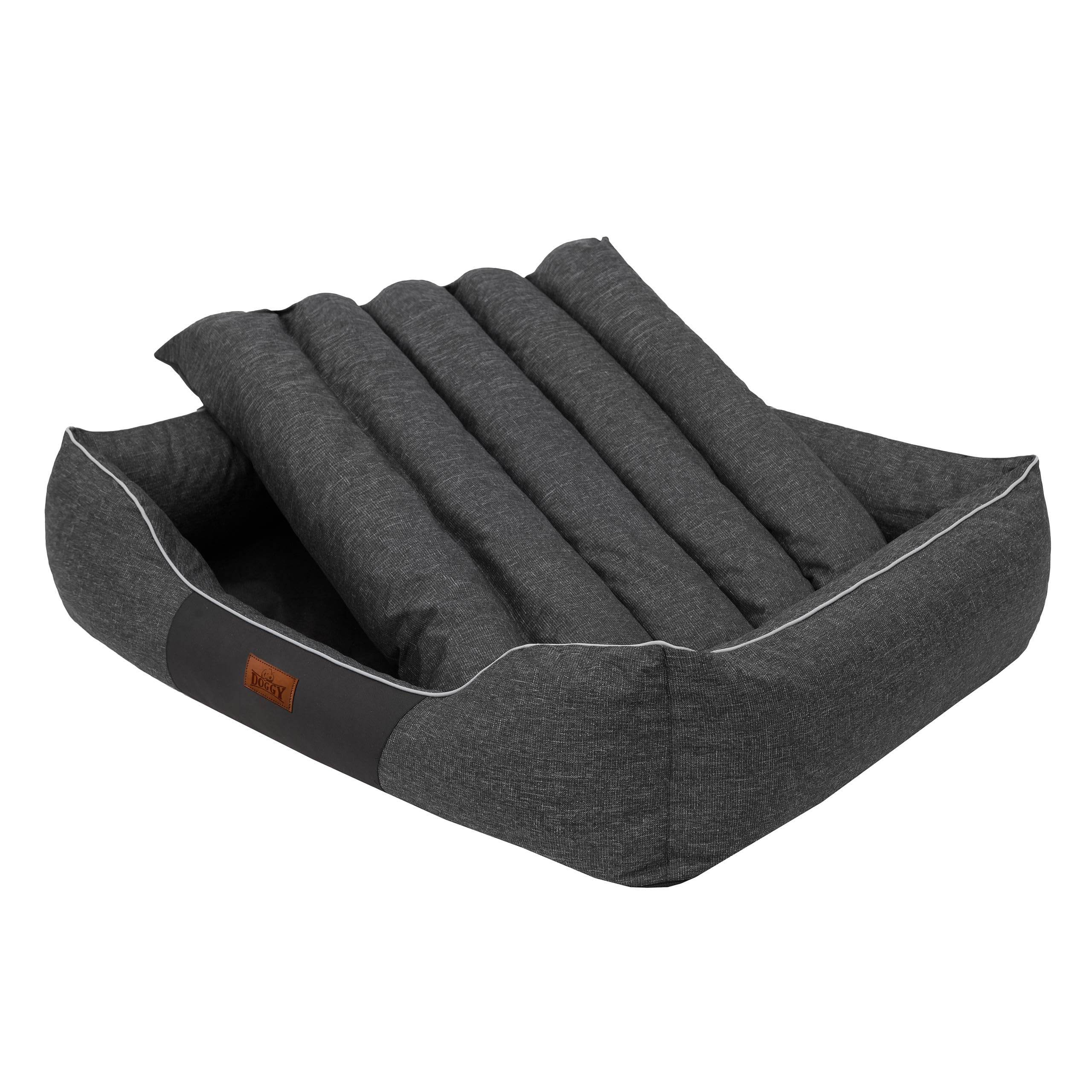 Cuccia per animali domestici, cuscino per cani, lettino, cuscino per cani, letto per cani, letto per cani, letto per animali domestici, materasso XL – 65 x 50 cm, colore nero ecologico