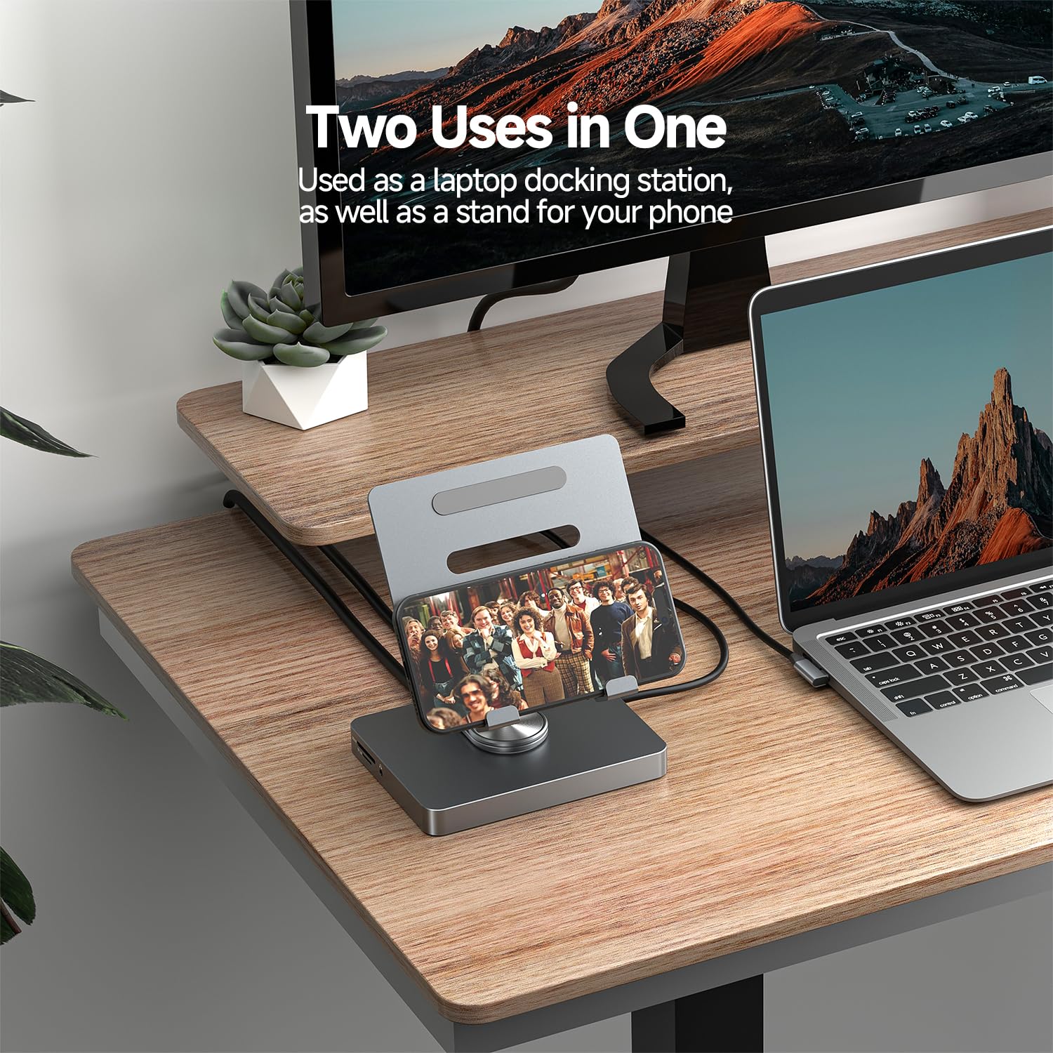 iPad Pro USB C Hub, adattatore per iPad Pro M4 M2 M1 13 12.9 11 pollici iPad Air Docking Station pieghevole con 4K 60Hz HDMI, ricarica PD, lettore di schede SD/TF, 3 USB 3.0, audio da 3,5 mm, supporto