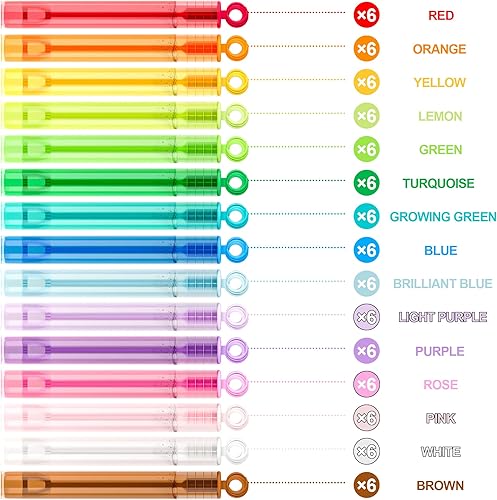 Miniatura 5 de INSCRAFT Varita de burbujas paquete de 90 mini varitas de burbujas a granel 15 colores para Halloween juguetes de verano bodas uso de actividades en