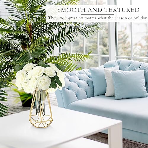 Miniatura 6 de Suclain 4 jarrones dorados para centros de mesa, jarrón geométrico moderno con soporte de metal para decoración de centros de mesa de boda, hogar,