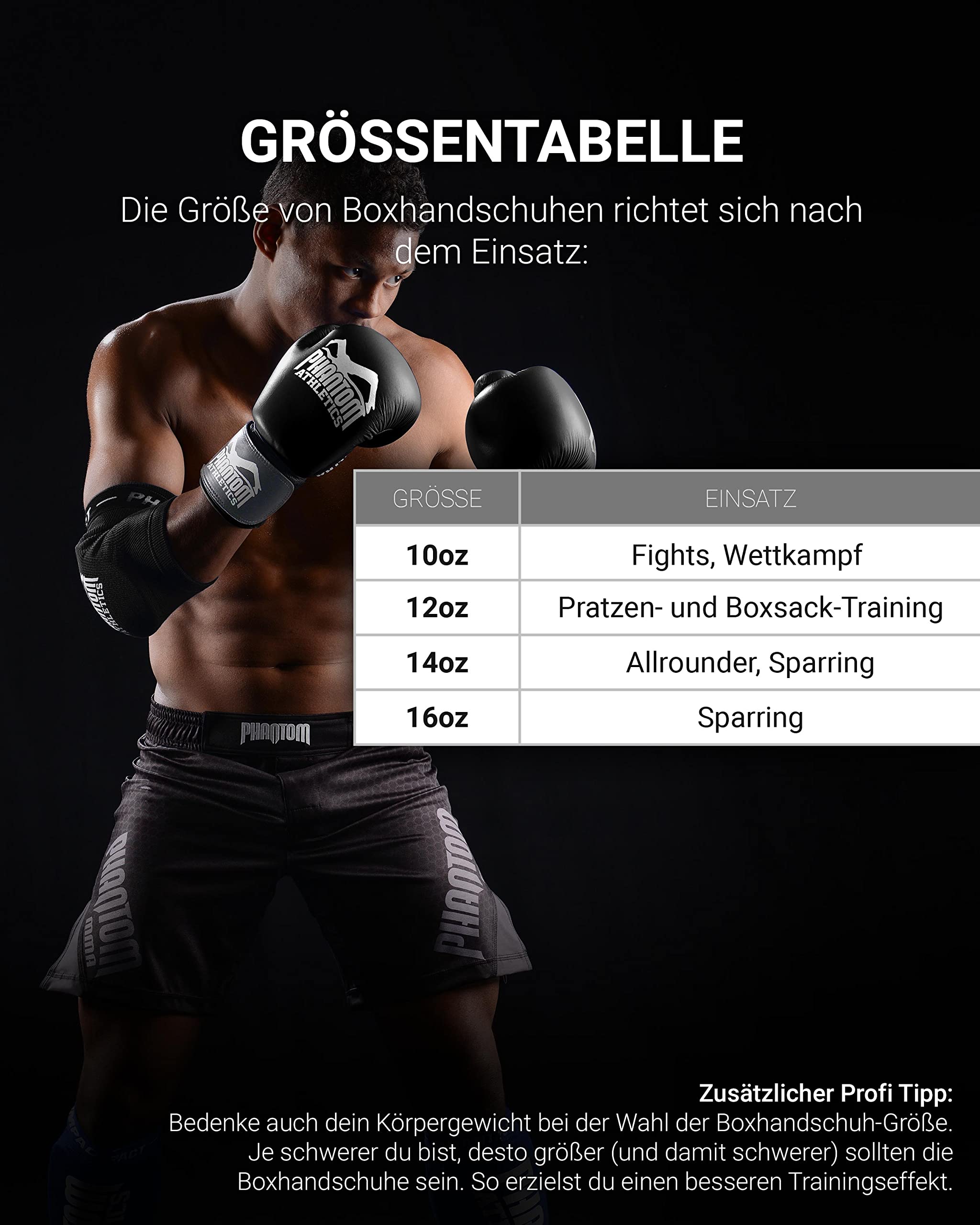 Phantom Boxhandschuhe Ultra | MMA, K-1, Kick-Boxing Gloves | 10-16 oz | Männer