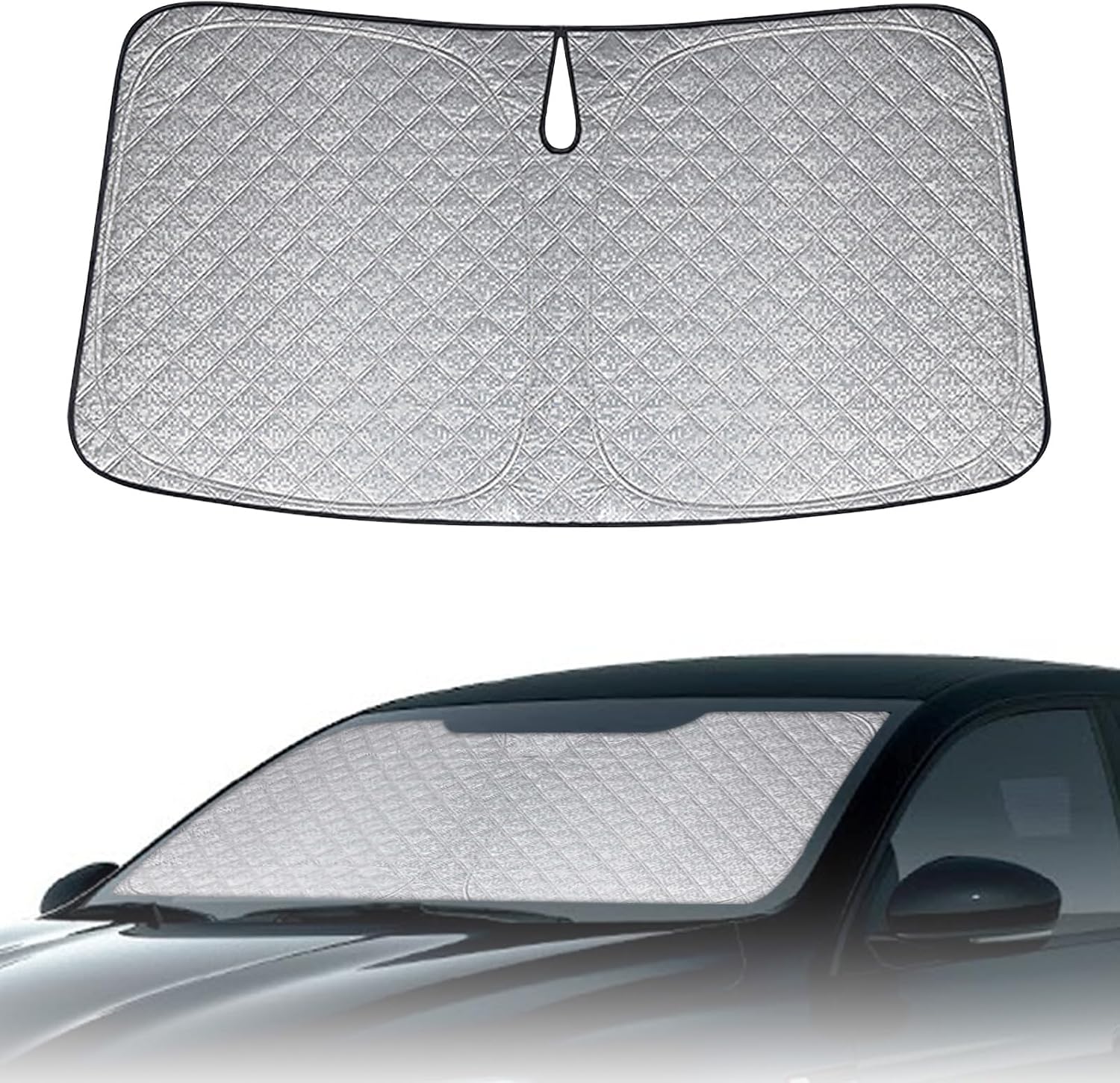 Copertura del Parabrezza Dell'auto Compatibile con Renault Kangoo II X61 2007-2021, Parasole per Parabrezza per Auto Interno Pieghevole, Protezione Antipolvere Riflettente UV
