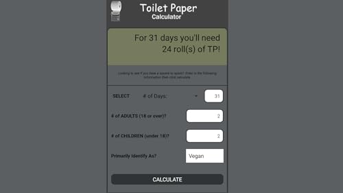 Toilet Paper Calculator