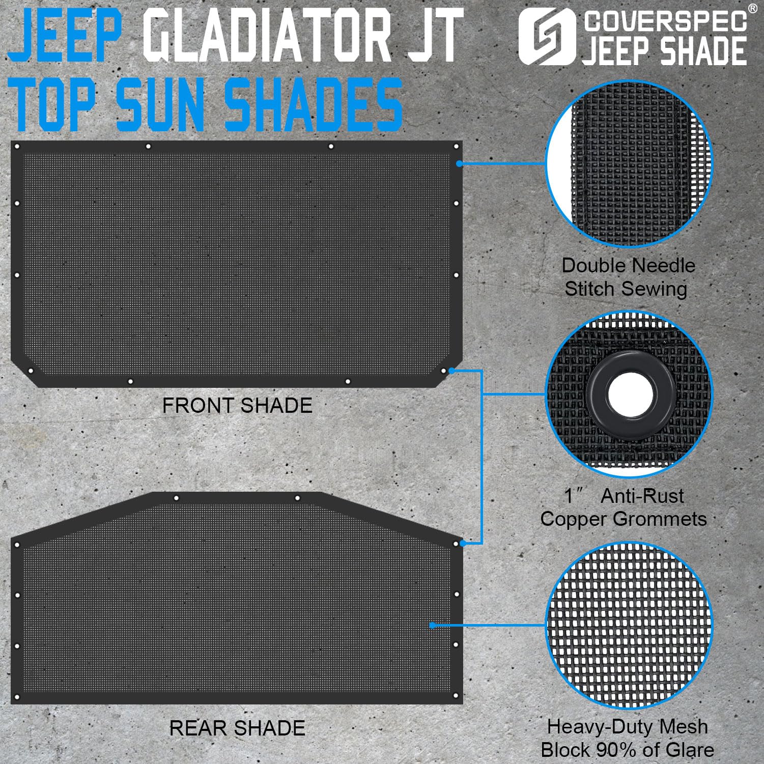 Amazon.com: Coverspec JT Top Sun Shade Roof Compatible with Jeep