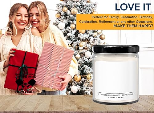 Miniatura 6 de Father Hobbies - Vela de vainilla – Subestima Pickleball – Regalo de jugador de pickleball Picklball Papá Padleball amante abuelo retirado