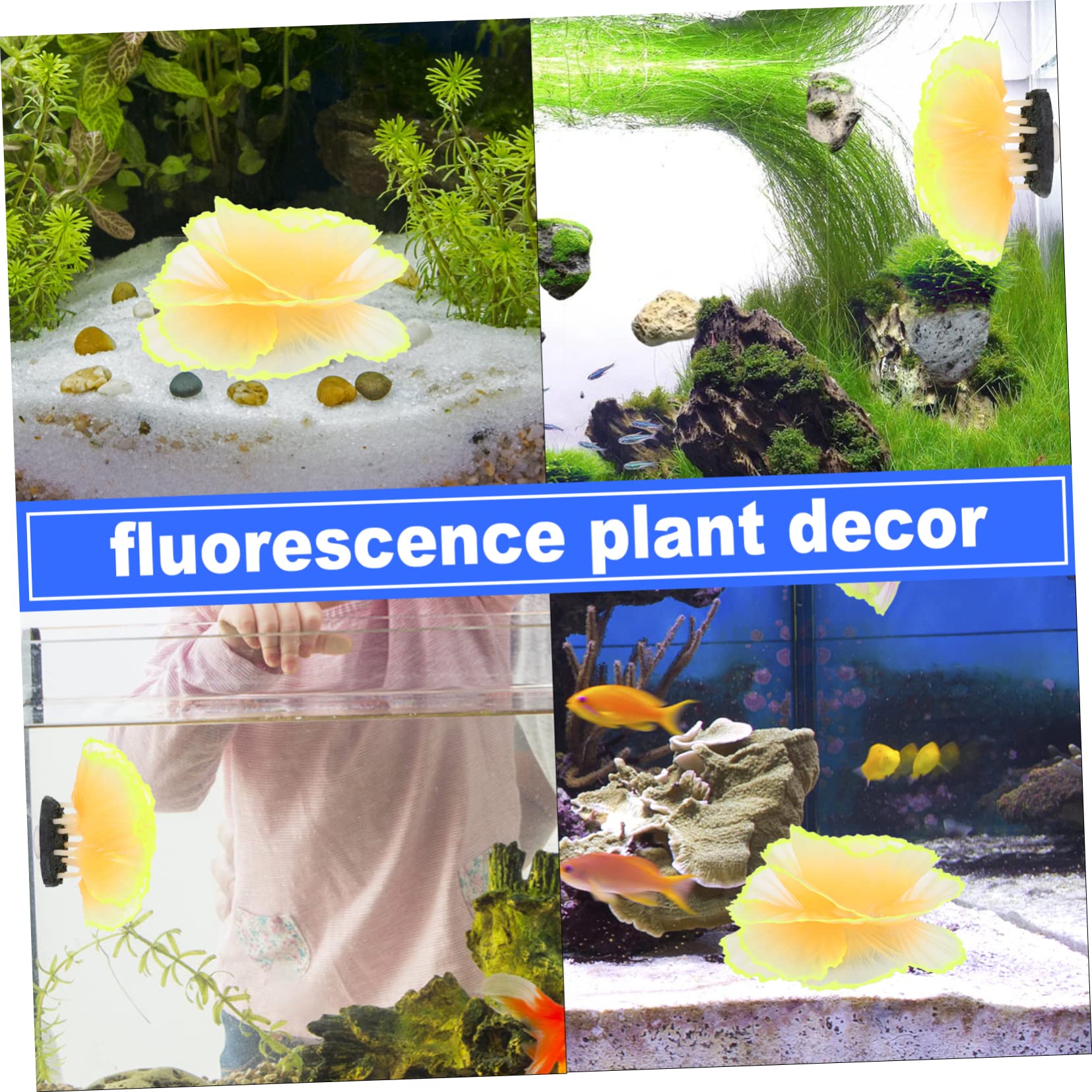 GRIRIW Fluorescence Coral Aquarium Ornament Lifelike Simulation Plant Decor for Fish Tank Landscape Accessory for Enhancing Aquatic Environments - Image 4