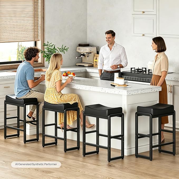 Set de 2 Butacos HOOBRO Negro 25.1 in Alto miniatura 3