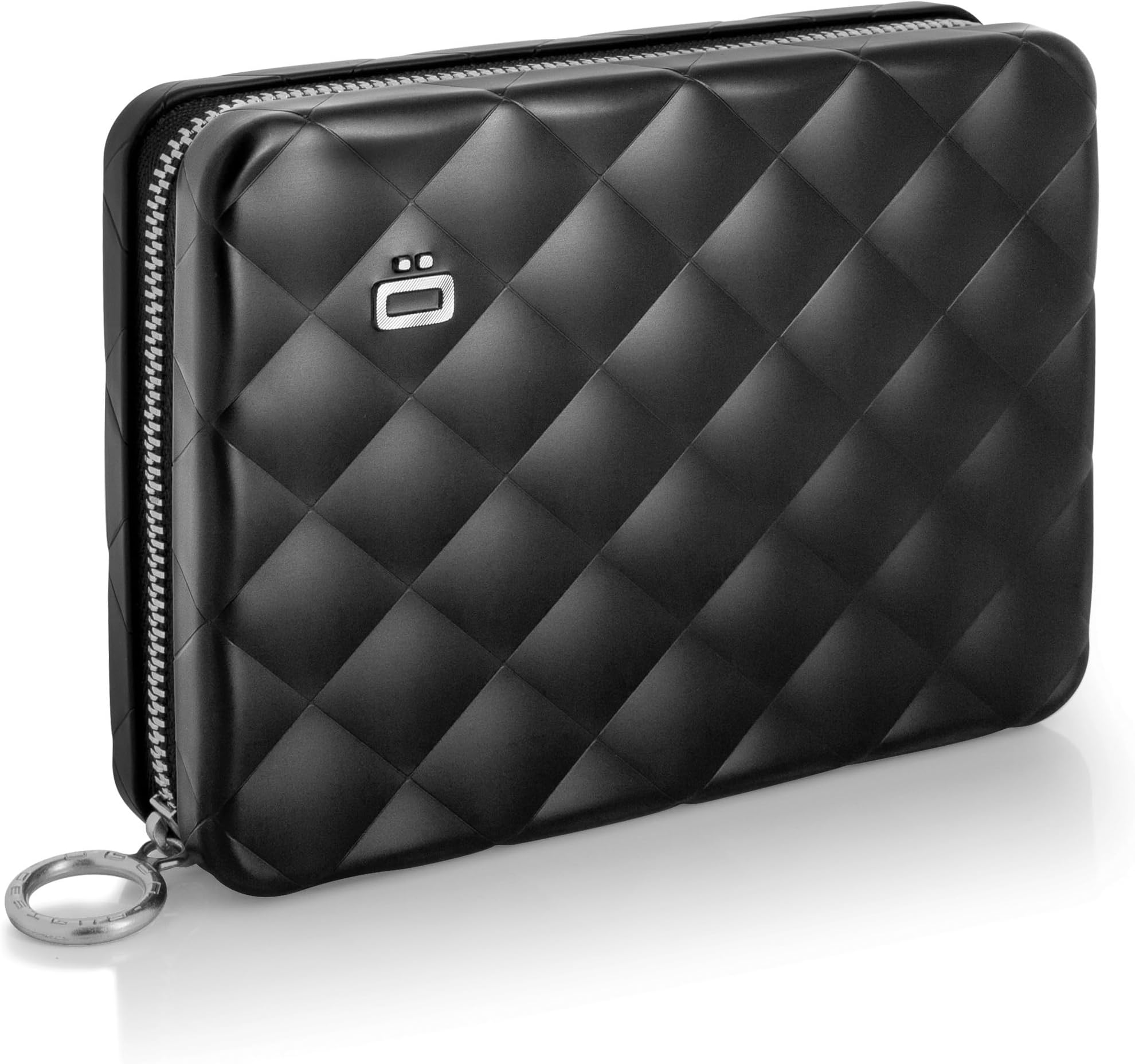 Companion wallet for women, Rigid aluminum with quilted effect, RFID protection against fraud and demagnetization, Lady Case HELSINKI Large model, passport size
