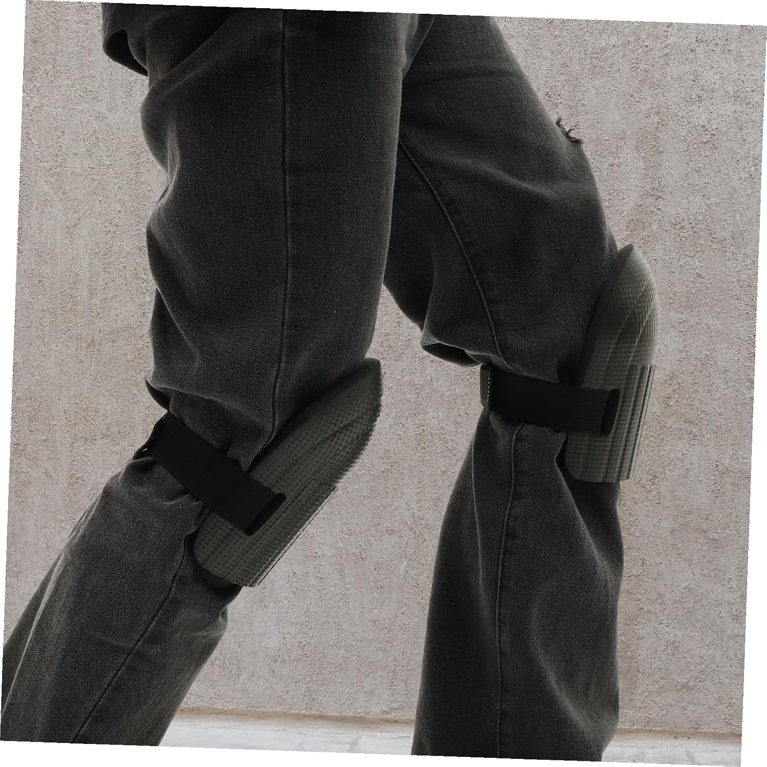 Zerodeko Wear-resistant Work Knee Pads with Built-in Knee Guards, Soft Sturdy Protective Covers for Construction, Vehicle Repair, and Industrial Use, 4pcs Black Ergonomic Kneepads Set