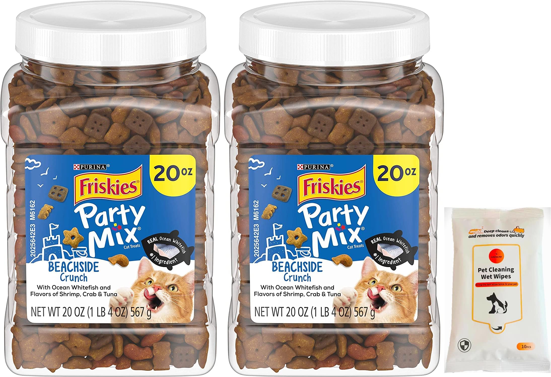 Party Mix Crunch Beachside Cat Treats 20 oz. Canister