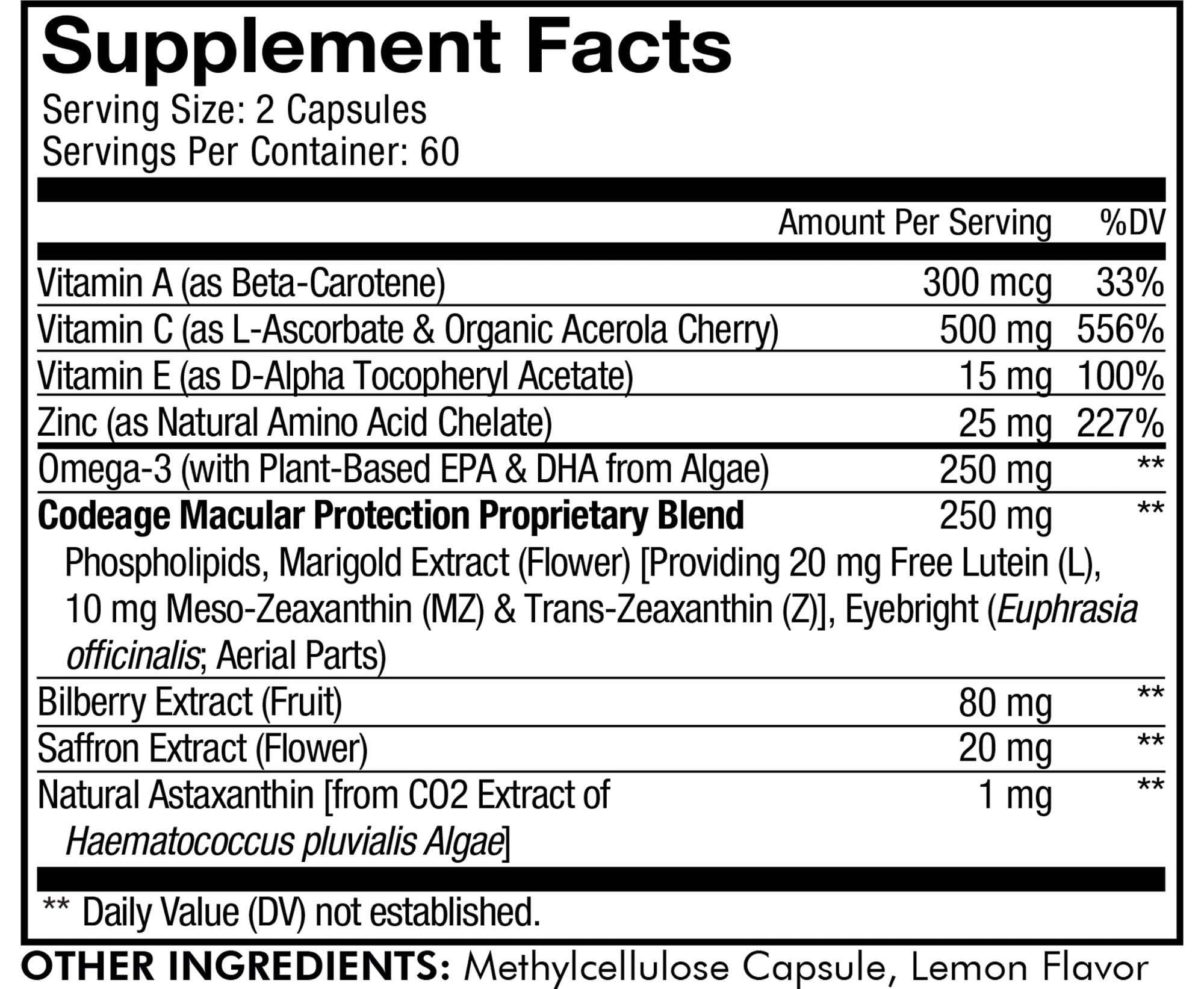 Buy Eyes Vitamins AREDS 2 Formula Supplement Astaxanthin, Lutein