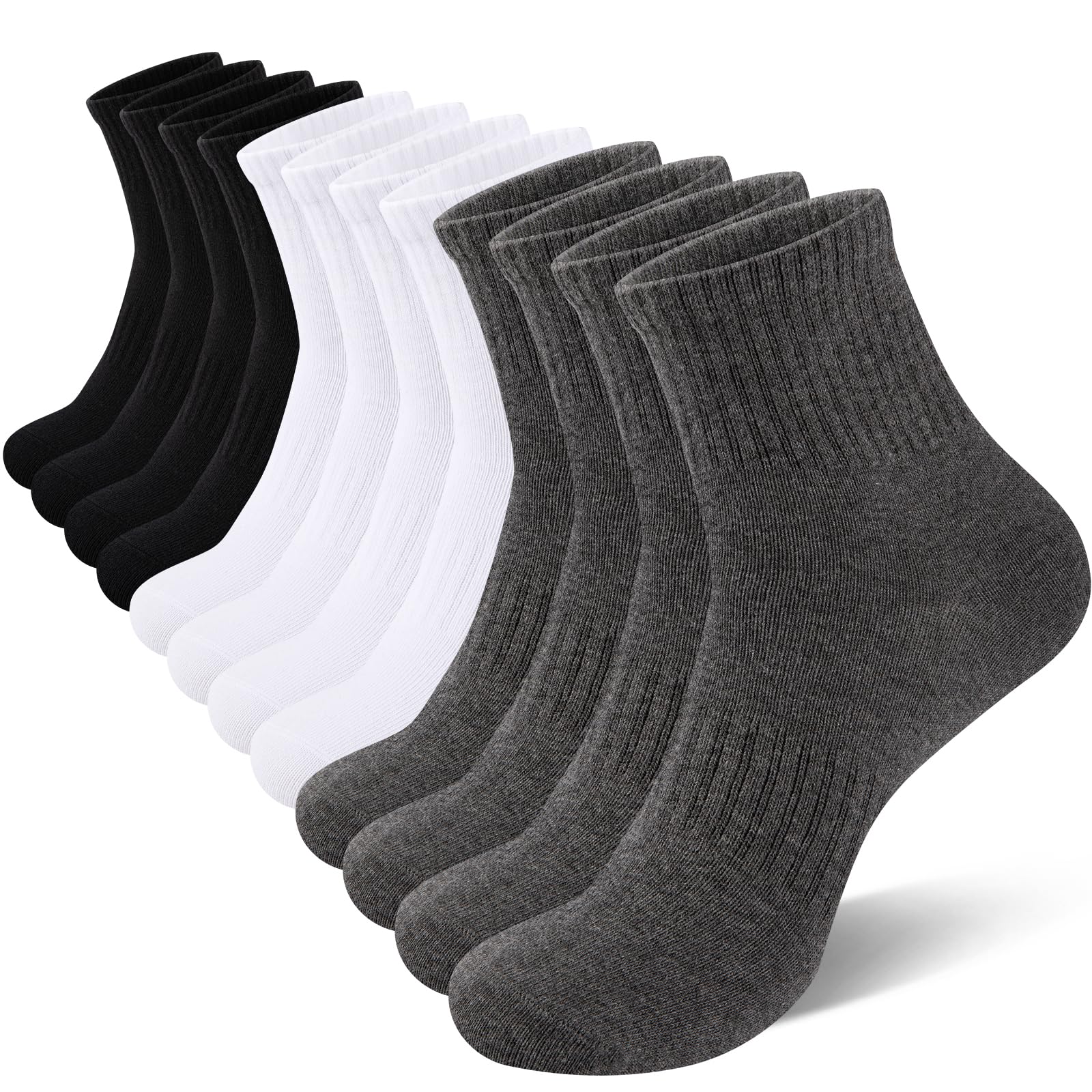 eallco Calcetines tobilleros de algodón para hombre, 6 pares