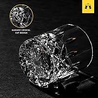 Vista 4 de LEMONSODA - Juego de vasos de whisky de corte de cristal estilo Old Fashioned, 2, 4, 6-10 oz, vasos de roca transparentes de alta calidad sin plomo