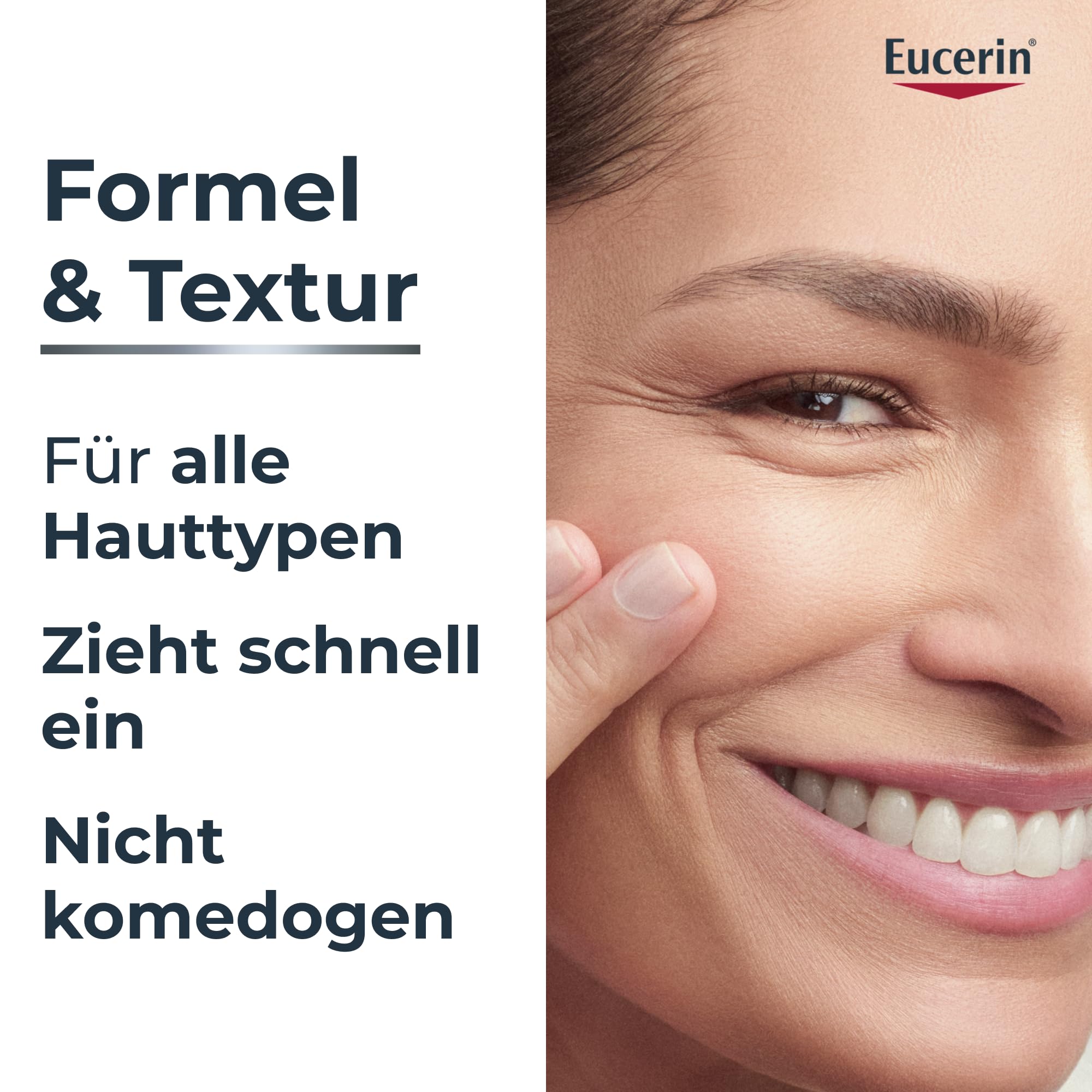 Eucerin Hyaluron-Filler + 3x Effect Nachtpflege Nachfüllkapsel 50 ml, straffende Gesichtscreme regeneriert die Haut über Nacht und mildert Falten, Anti Aging Creme mit Hyaluronsäure