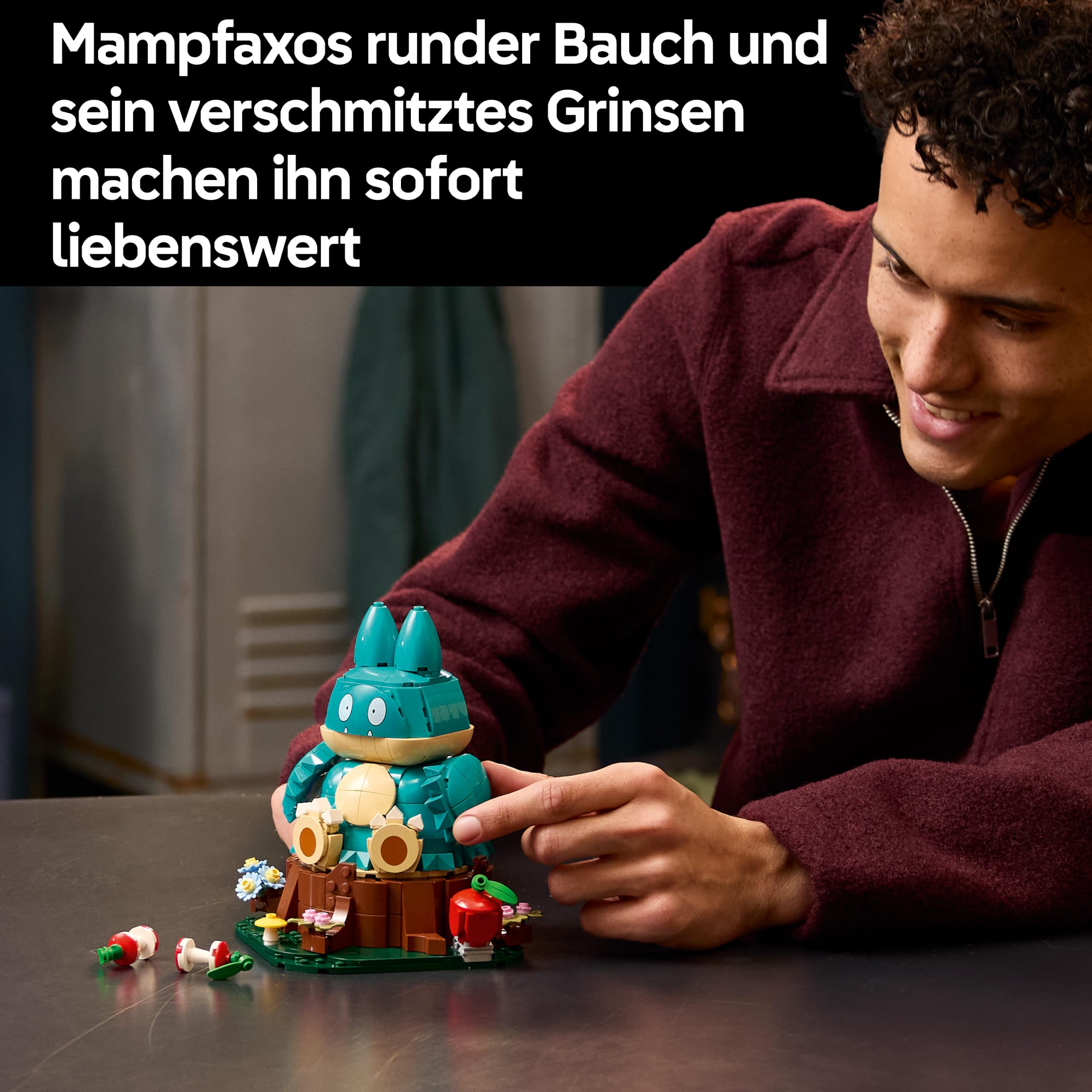 LEGO Pokémon Mampfaxo Figur - Modellbausatz für Erwachsene - Bauspielzeug aus dem Videospiel mit beweglichen Gliedmaßen & Kopf - DIY Zimmer Deko - Sammelbares Gaming Geschenk - 72150