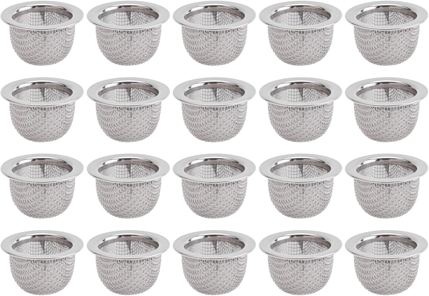20Pcs Cocktail Smoker Filter Accessories, Double Screen Filter, Washable Stainless Steel Mesh Screen Filter Bowl