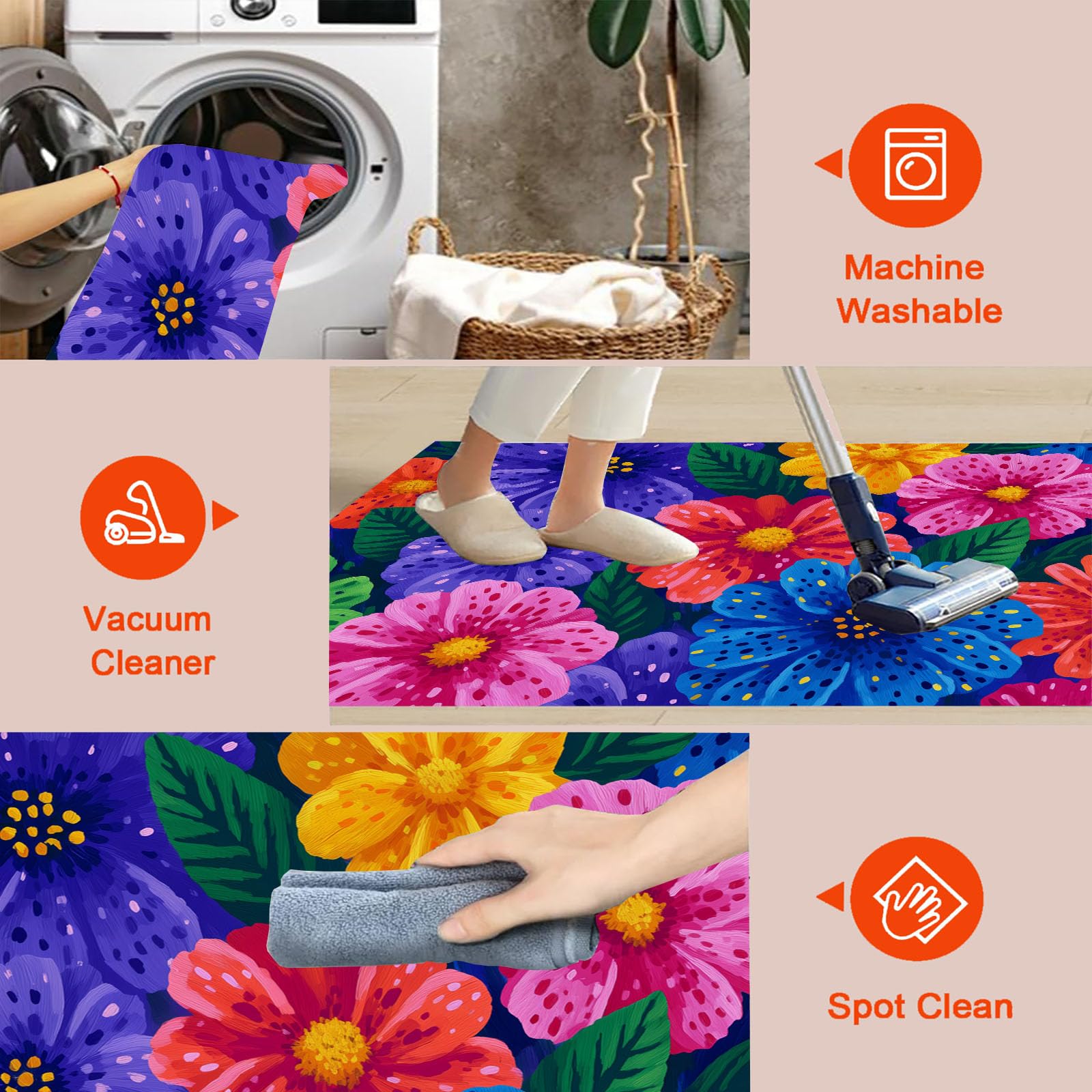 Lavable Tapis Rond Minimalisme