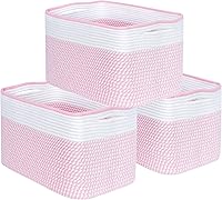 Vista 12 de MINTWOOD Design Paquete de 3 cestas de almacenamiento para estantes, sala de juegos y aula, cesta de libros, cubos de almacenamiento decorativos