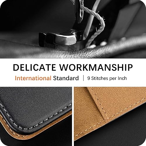 Miniatura 3 de HOOMIL MagFlip Series Funda de piel diseñada para iPhone 13, con tarjetero, color negro