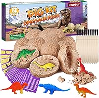 12 Pack Dinosaur Egg Dig Kit - Easter Dino Eggs Excavation STEM Science Toys for Kids 3-12 Boys Girls Basket Stuffers