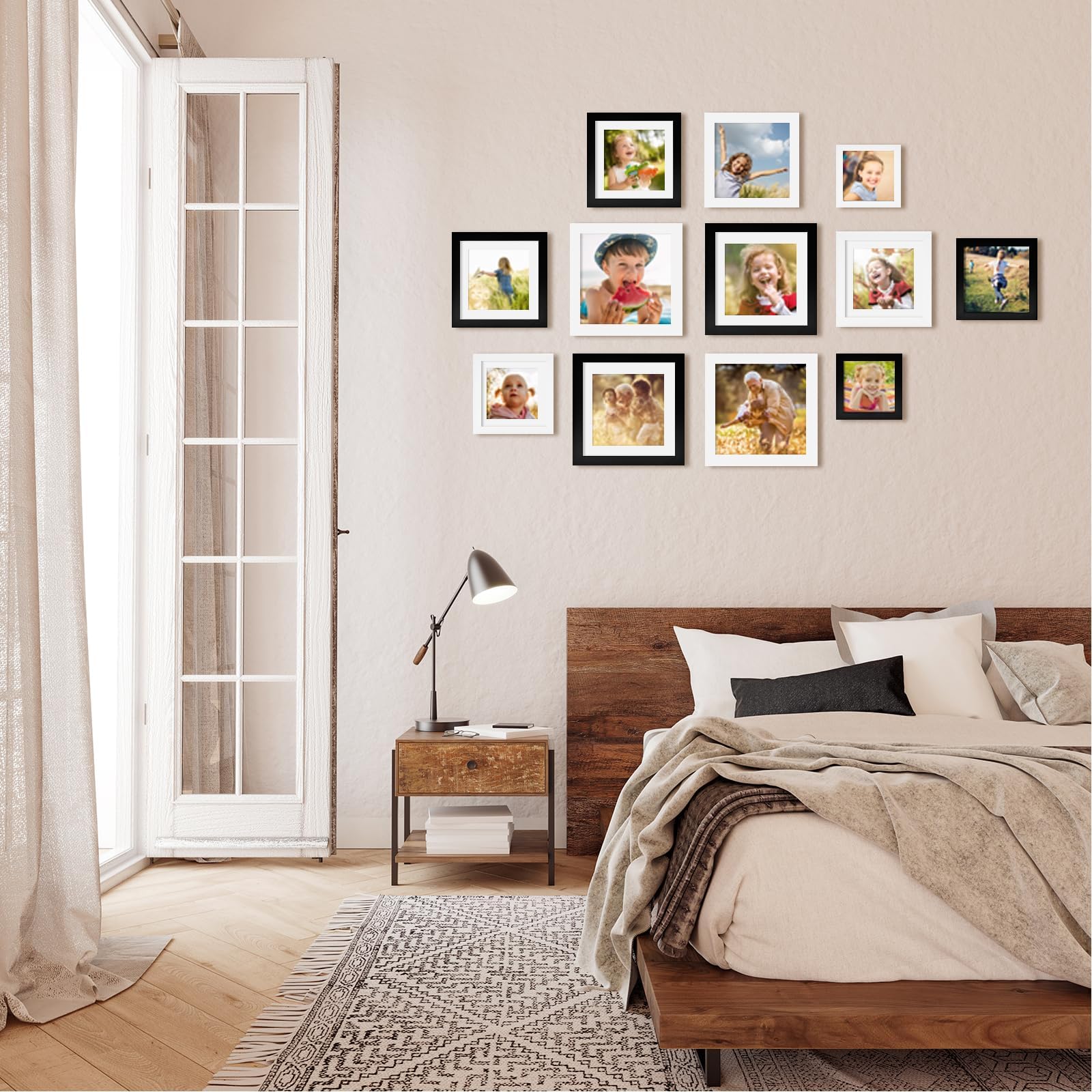 Amazon.co.jp: KINLINK 7x7 ピクチャーフレーム ブラック 4枚セット