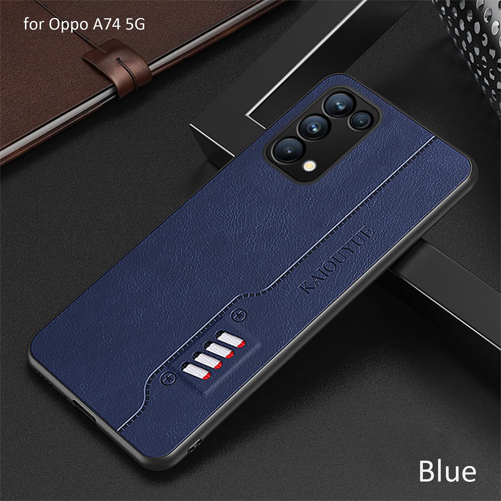 Per OPPO A74 5G Custodia, Cover In Pelle Premium