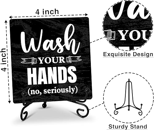 Miniatura 9 de Letrero de baño con texto en inglés Would Poop Here Again, artículos de decoración de mostrador de estante de baño, Acción de Gracias, Navidad,