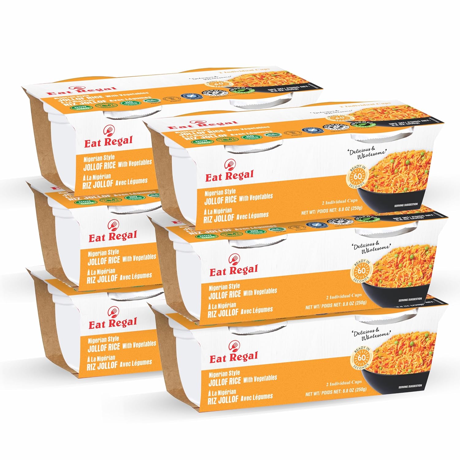Amazon.com : Eat Regal Flavored Rice, 2 Individual Cups, Pack of 6 ...