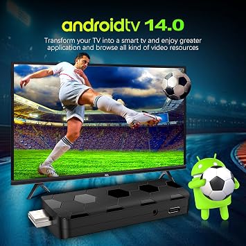 Android TV Stick 14.0, 2GB RAM 16GB ROM stick tv con chip RK3518 USB 3.0